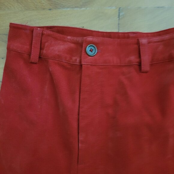 Matching Set! Red Suede Suit: Pants and Jacket - Picture 2 of 12